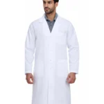 Lapel Notch Long Lab Coat for Professionals