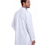 Lapel Notch Long Lab Coat for Professionals