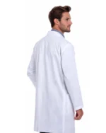 Lapel Notch Long Lab Coat for Professionals