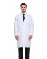 Lapel Notch Long Lab Coat for Professionals - Image 4